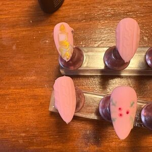 Pink Nail Art Set with Christmas Design